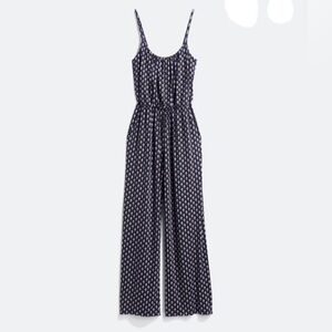 Stylish Navy and White Jumpsuit